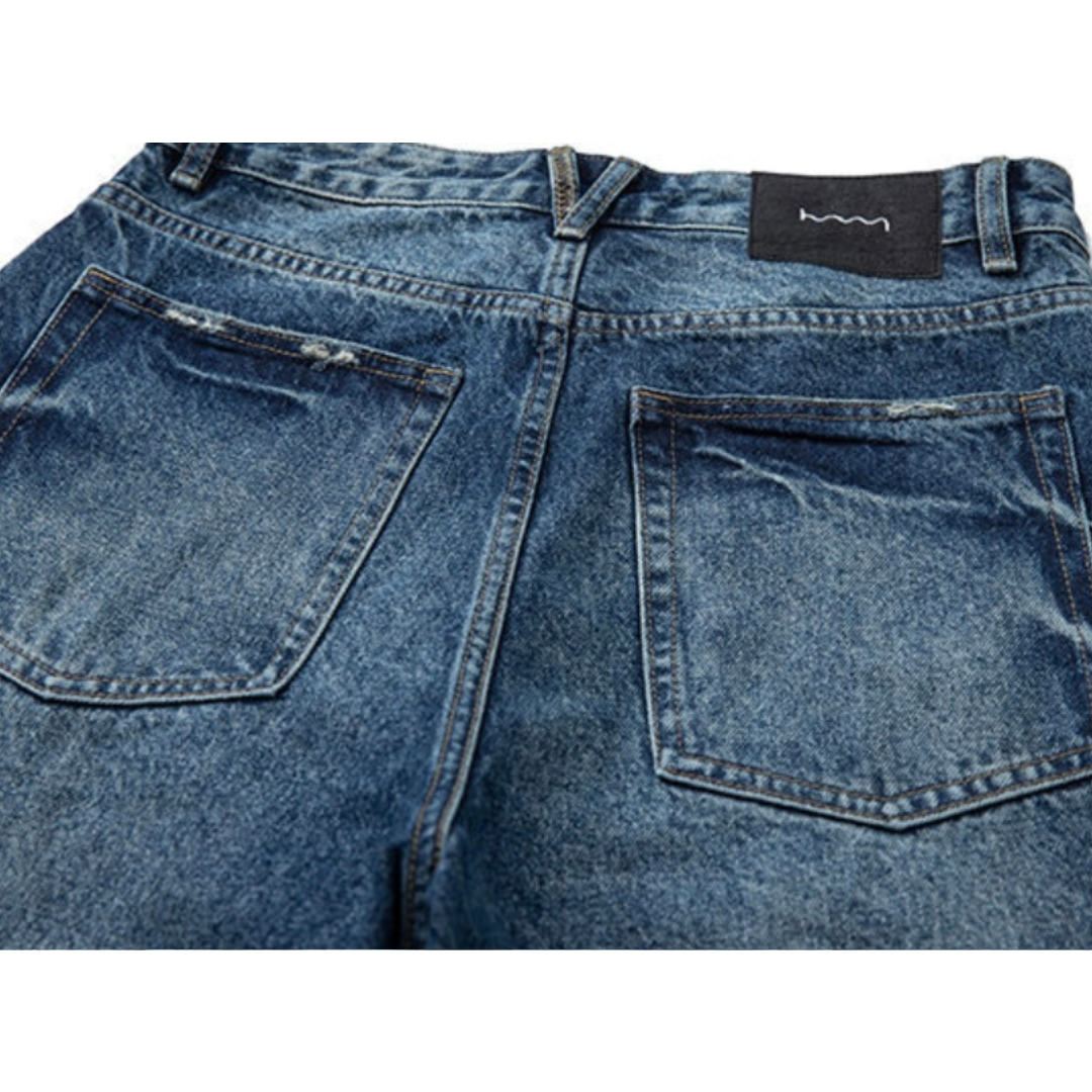 ダメージデニム　ワイド　パンツ　N991