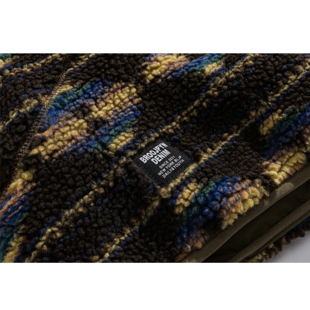 リバーシブル　ウェーブキルト＆フリース　ベスト　N819