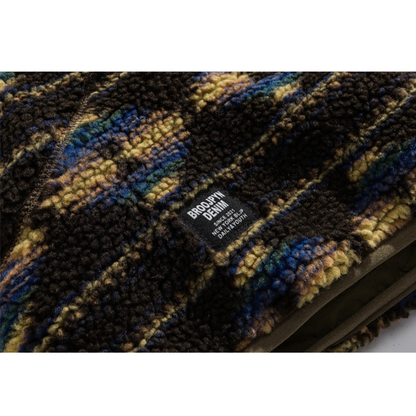 リバーシブル　ウェーブキルト＆フリース　ベスト　N819