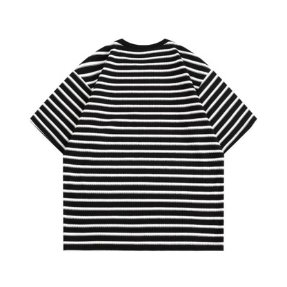 ジャガードボーダー　半袖Tシャツ　N1375
