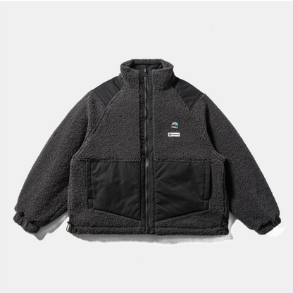 リバーシブル　バイカラー　ボアフリース　ジャケット　N912