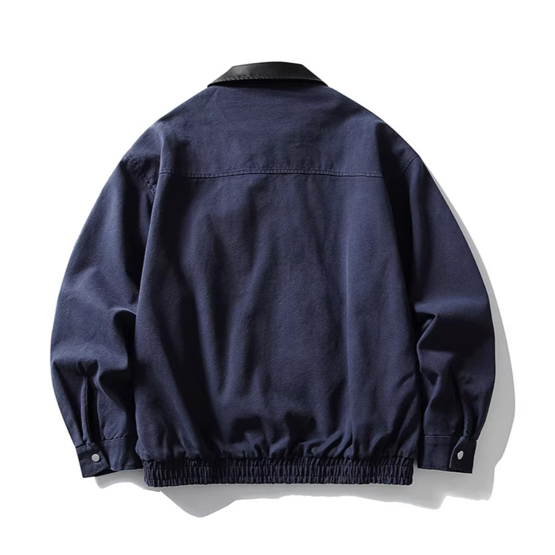 PUレザーカラー　ジャケット　N1139