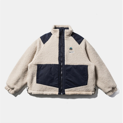 リバーシブル　バイカラー　ボアフリース　ジャケット　N912