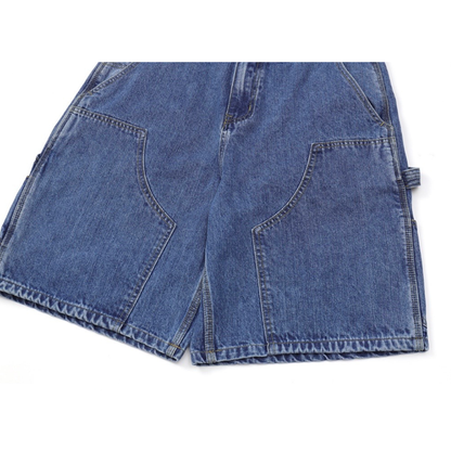 ダブルニー　デニム　ワイド　ショートパンツ　N1456