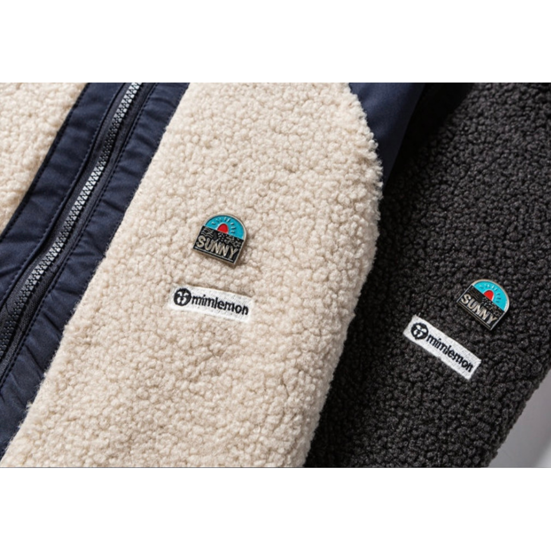 リバーシブル　バイカラー　ボアフリース　ジャケット　N912