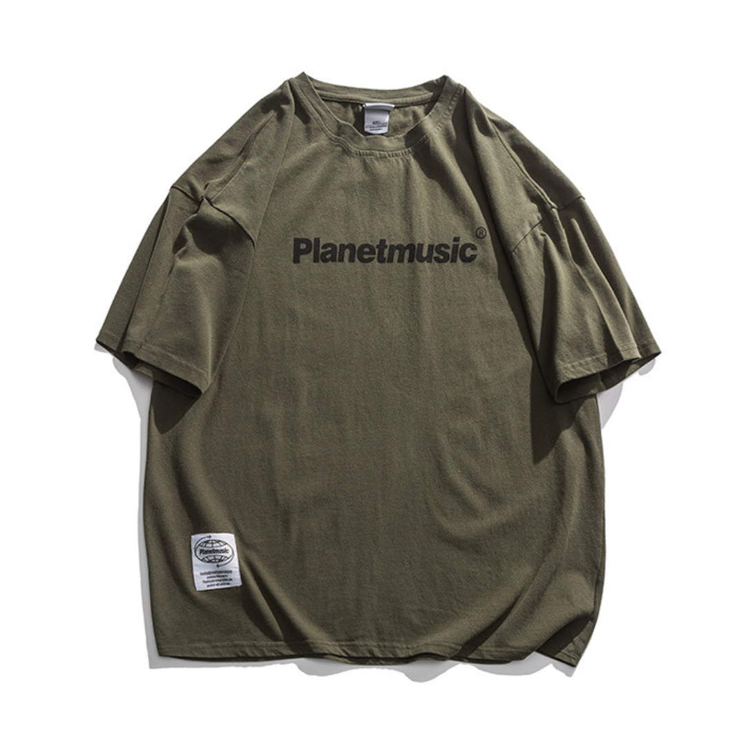【Planetmusic】オーバーダイ　プリントTシャツ　N1541