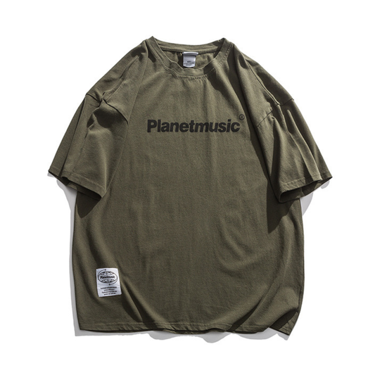 【Planetmusic】オーバーダイ　プリントTシャツ　N1541