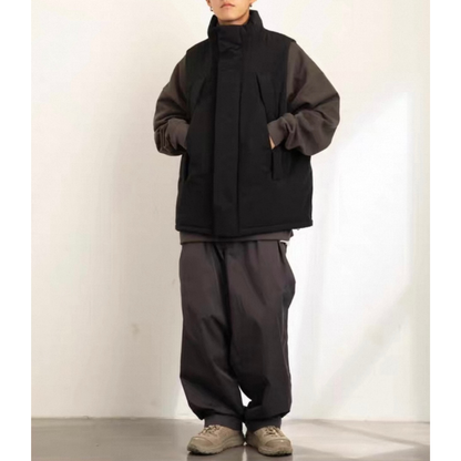 ソロナ　パテッドスタンドカラー　ベスト　N928