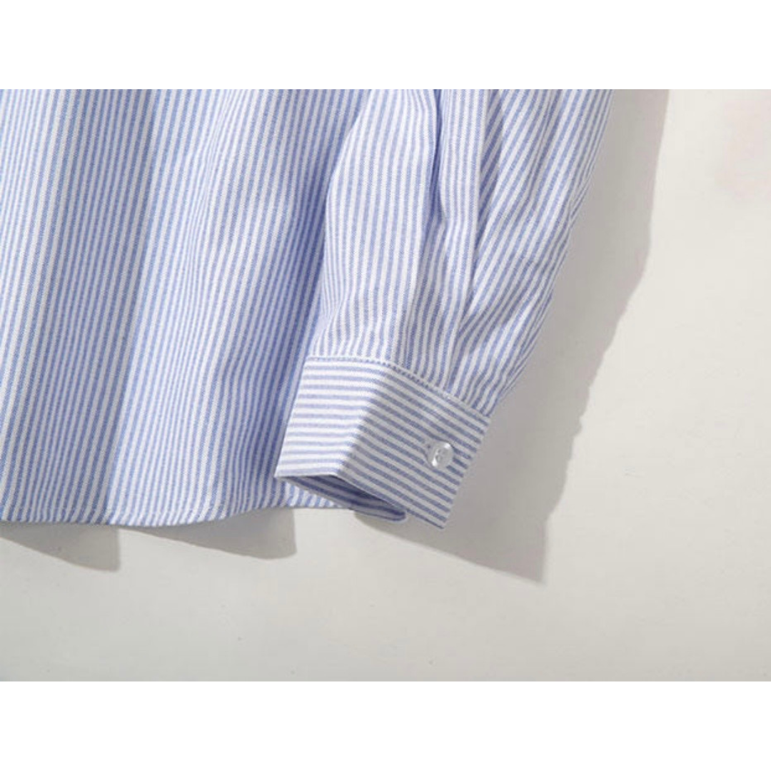 ペールストライプ　フラップポケット　シャツ　N1207