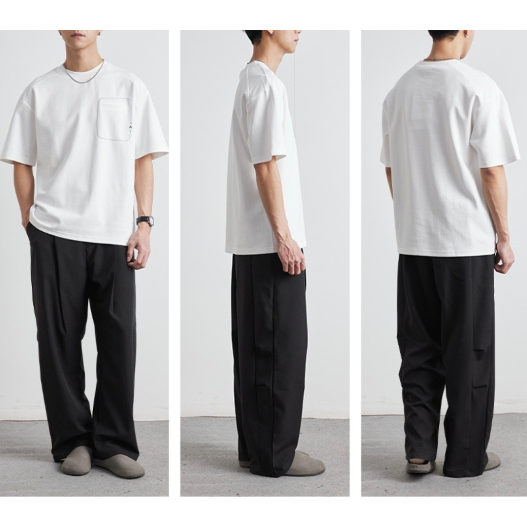 ラインポケット　コットンポリ　Tシャツ　　N1455