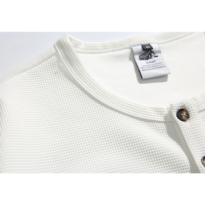 ストレッチ　ヘンリーネック　長袖Ｔシャツ　N1087