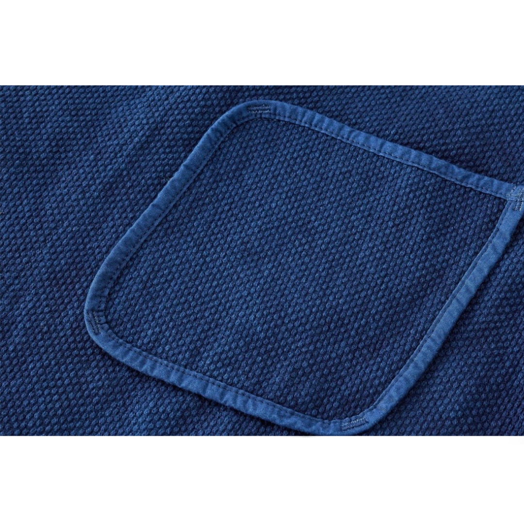 インディゴ染料め　刺し子織り　カバーオール　ジャケット　N1323