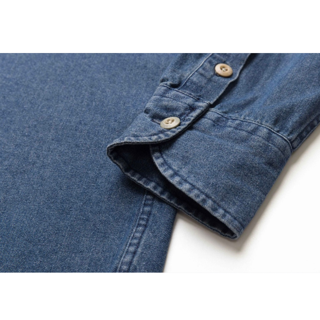ウォッシュデニム　ワークシャツ　N989