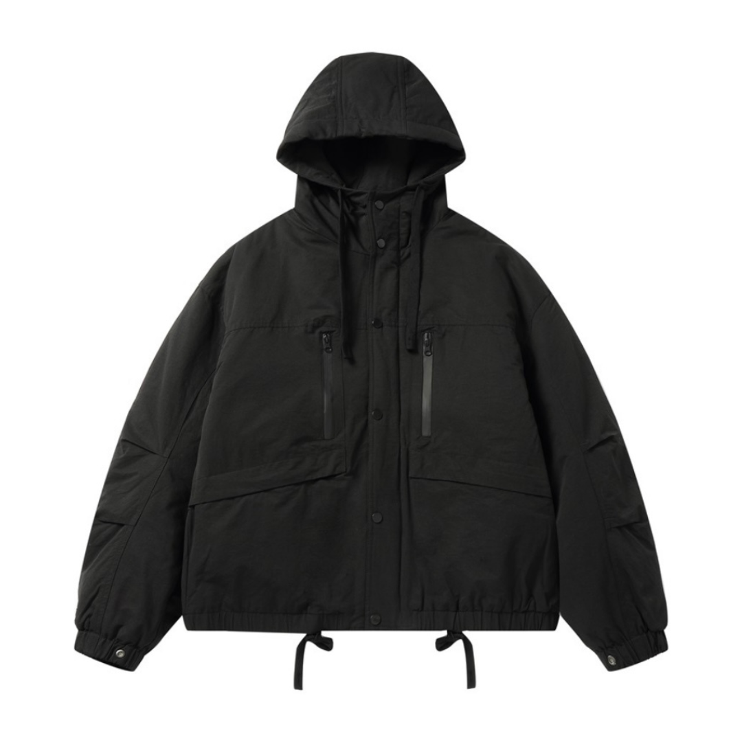 コットンナイロン　パテッド　フードジャケット　N927