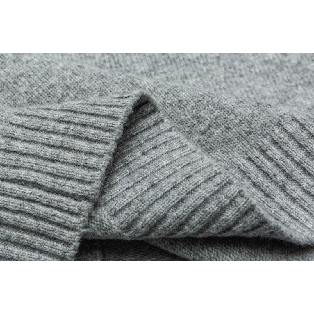 ミドルゲージ　クルーネック　カーディガン　N933