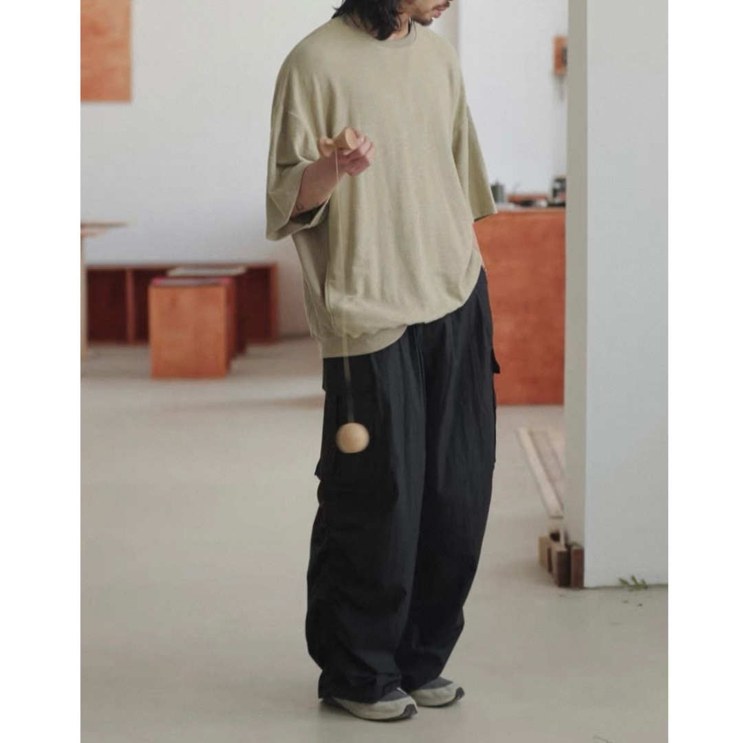 オーバーサイズ　ストレッチ　5分袖　Tシャツ　N1489