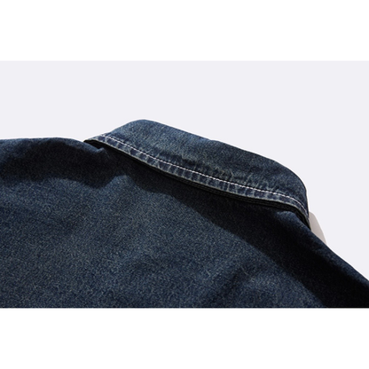 コットンポリ　センターライン　デニムシャツ　N1209