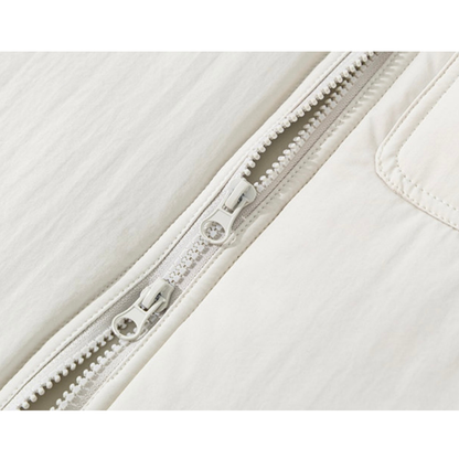 クルーネック　パテッド　ジップベスト　N906