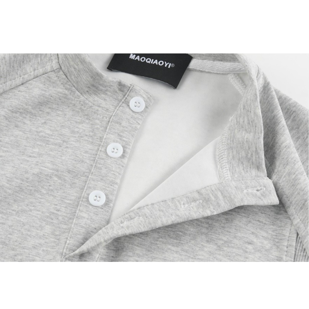 ストレッチポンチ　ヘンリーネック　Tシャツ　N1581