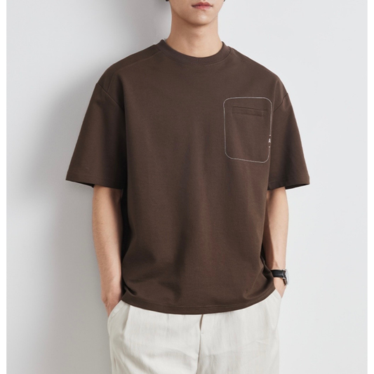 ラインポケット　コットンポリ　Tシャツ　　N1455