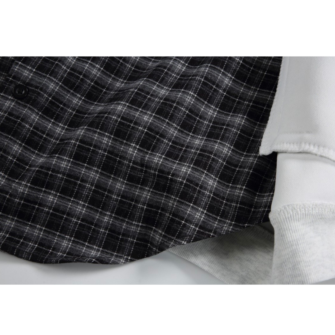 フェイクレイヤード　スウェットカーディガン　N1264