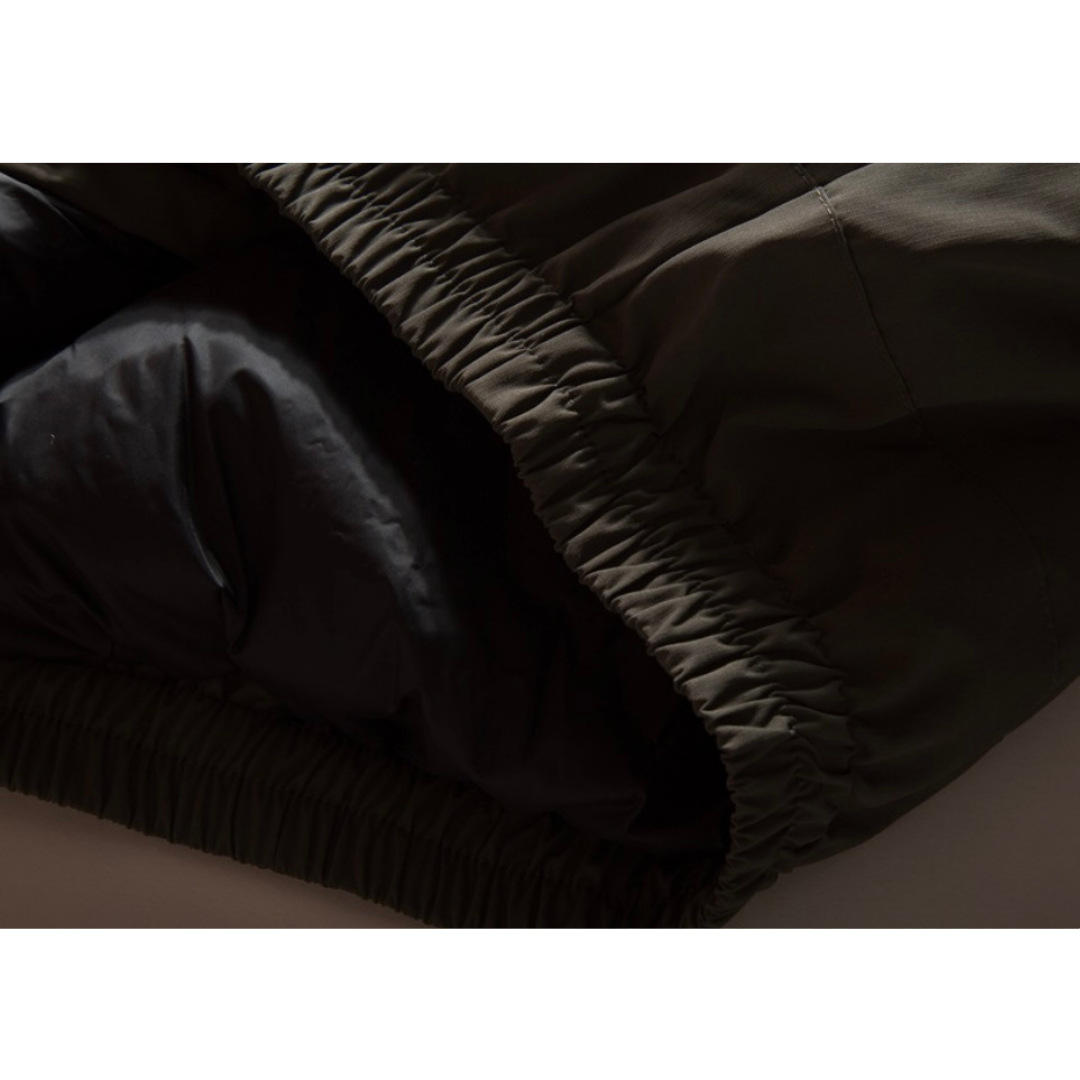 ホワイトダウン　ミニマル　フードジャケット　N945