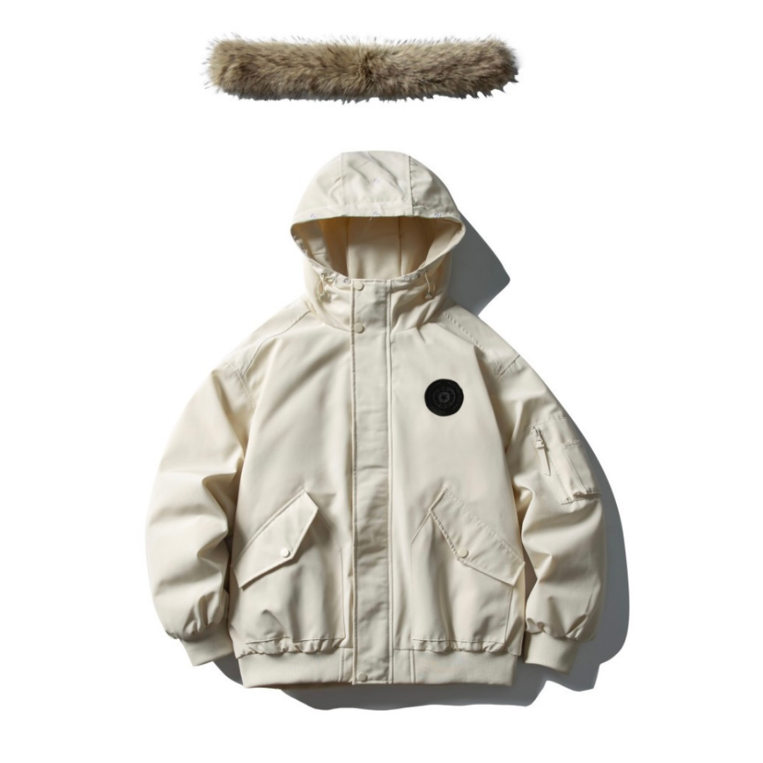 ホワイトダウン　保温ライナー　ファーフード　ジャケット　N899