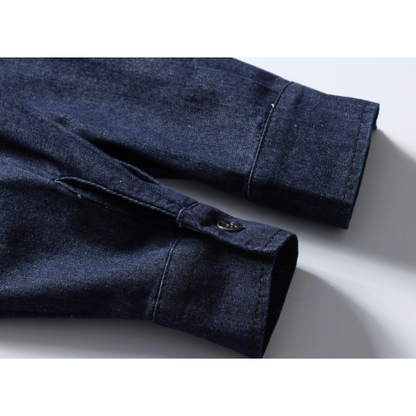 コットンポリ　デニム　レギュラーシャツ　N1060