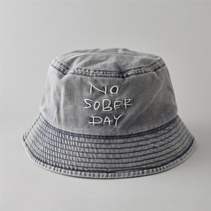 【NO SOBER DAY】エンブロイダリー　バケットハット　N481
