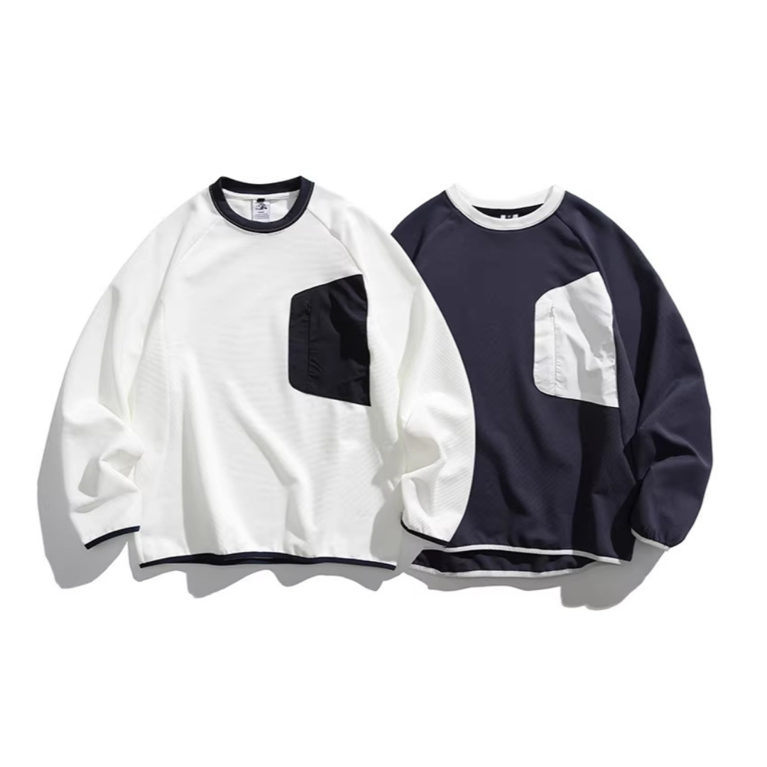 ストレッチ　バイカラー長袖Ｔシャツ　N1088