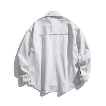 ダメージ　デニム　シャツジャケット　N1095