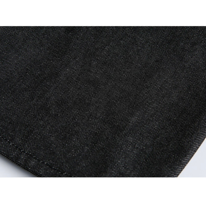 ブラックデニム　ワイドハーフパンツ　N1549