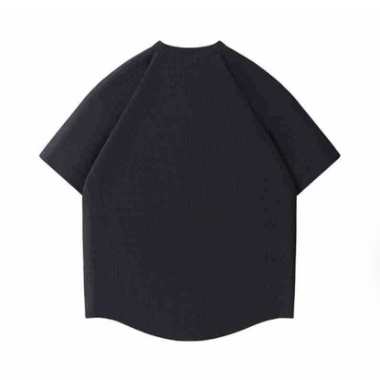 ポリエステル　ミニワッフル　ラウンドヘム　Tシャツ　N1560
