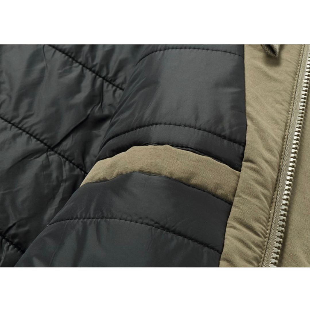 コットンナイロン　パテッド　フードジャケット　N927