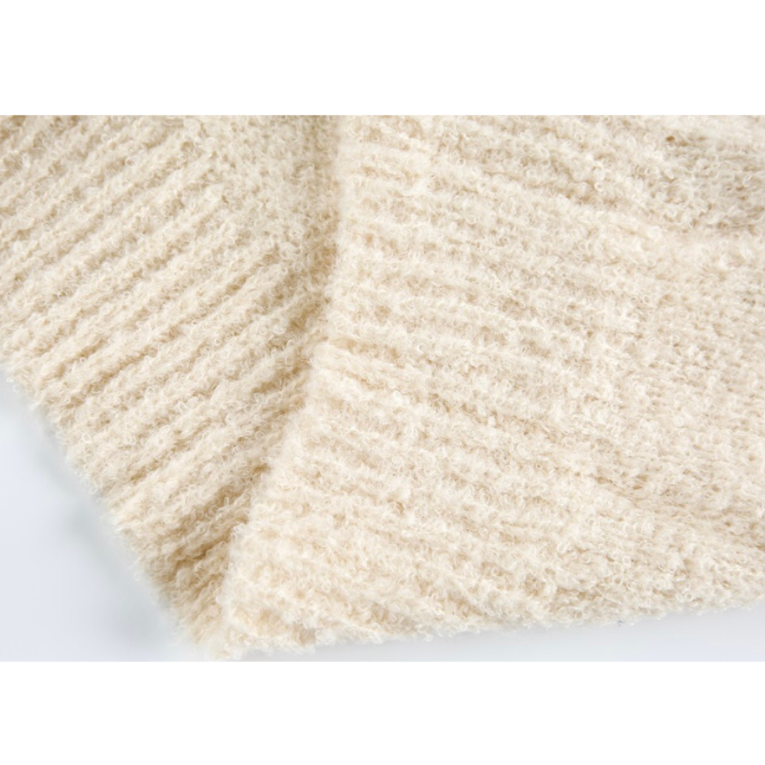 ブークレ　ハーフジップ　ニット　N931