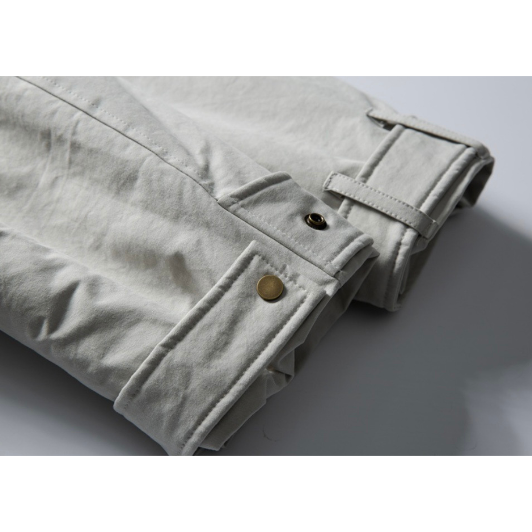 パテッド　スタンドカラー　ライダースジャケット　N1011