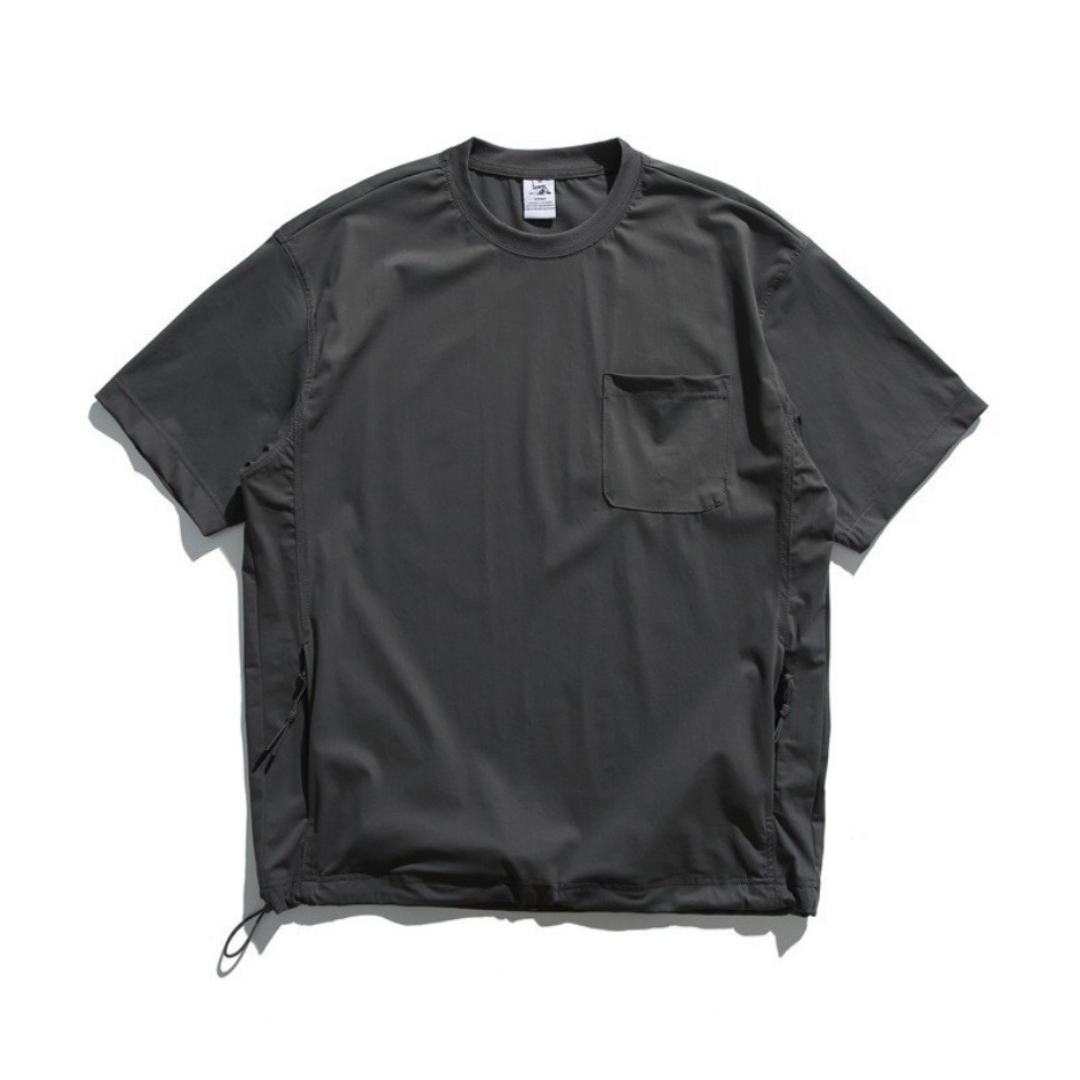 ストレッチナイロン　サイドジップポケット　Tシャツ　N1425