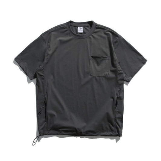 ストレッチナイロン　サイドジップポケット　Tシャツ　N1425