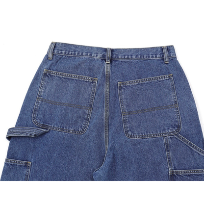 ダブルニー　デニム　ワイド　ショートパンツ　N1456