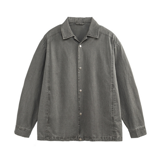 Elbow patch snap button jacket N002