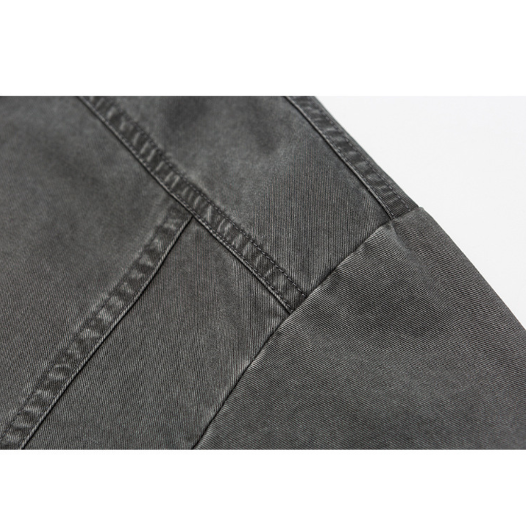 Elbow patch snap button jacket N002