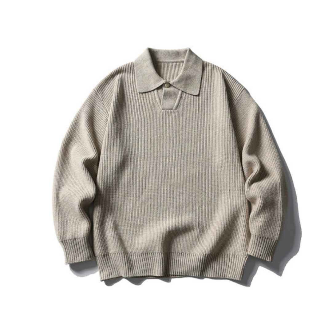 ポロカラー　リブニット　N987