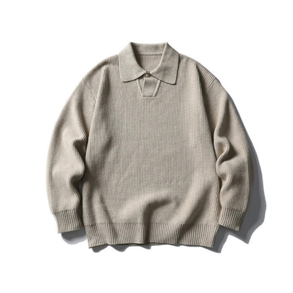 ポロカラー　リブニット　N987