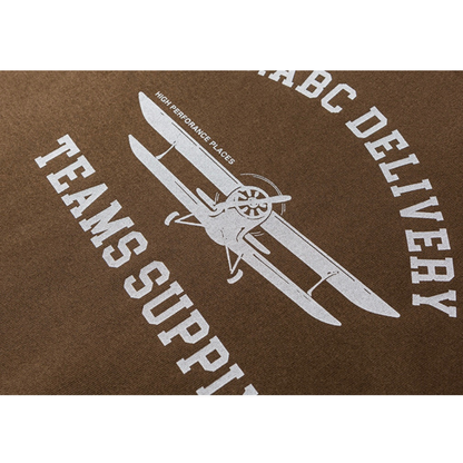 エアプレーン　プリント　クルーネックプルオーバー　N1099