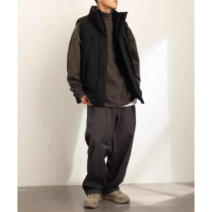 ソロナ　パテッドスタンドカラー　ベスト　N928