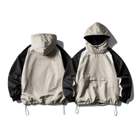 フリースライナー　バイカラー　フードジャケット　N896