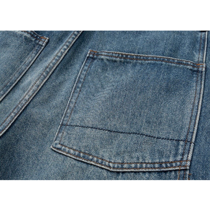 ダブルニー　ブロークンデニム　ワイドパンツ　N1245