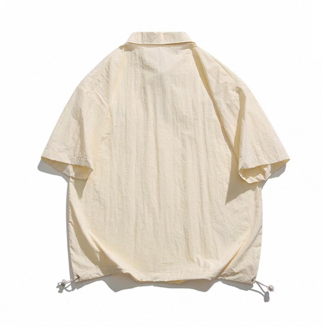 Nylon half-zip pullover short-sleeve shirt N421