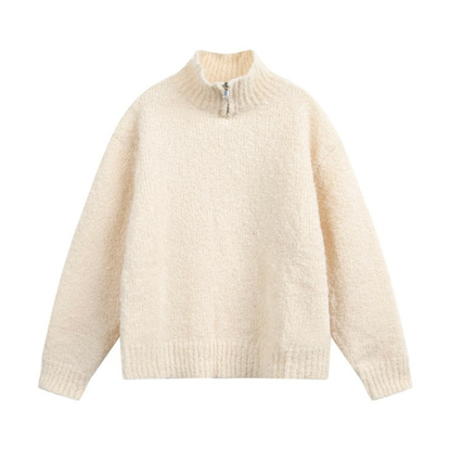 ブークレ　ハーフジップ　ニット　N931