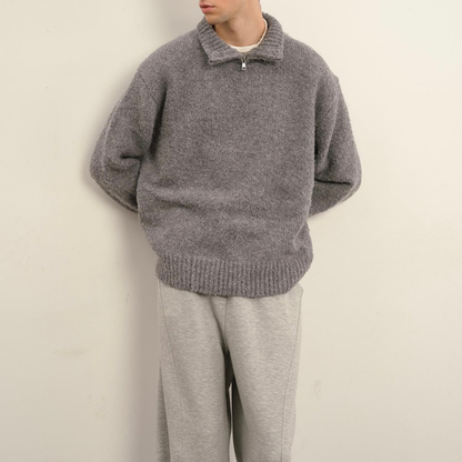 ブークレ　ハーフジップ　ニット　N931
